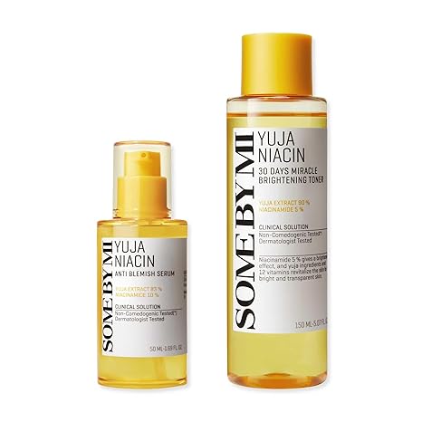 SOME BY MI Yuja Niacin Anti Blemish Serum + Yuja Niacin 30 Days Miracle Brightening Toner